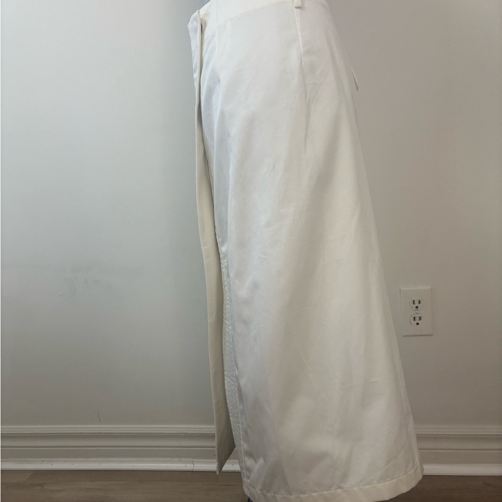 Uniqlo x Jil Sander Linen-Cotton Blend Off White Wrap Skirt - Picture 3 of 7